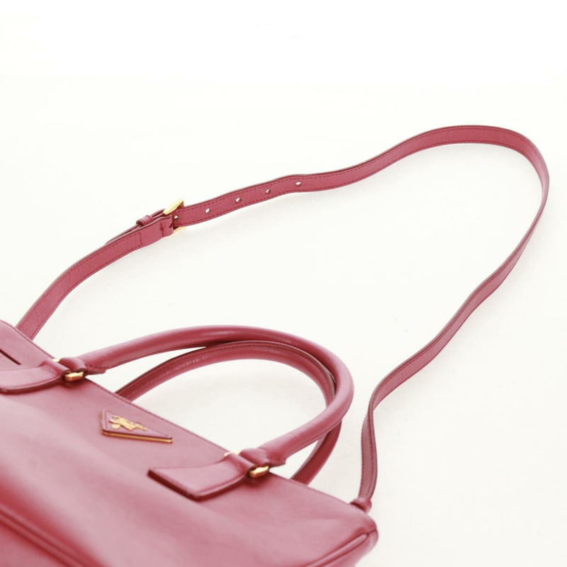 【日本直送】PRADA Galleria 手提包 Safiano 皮革 2way 粉金色配色 Auth 159946-15