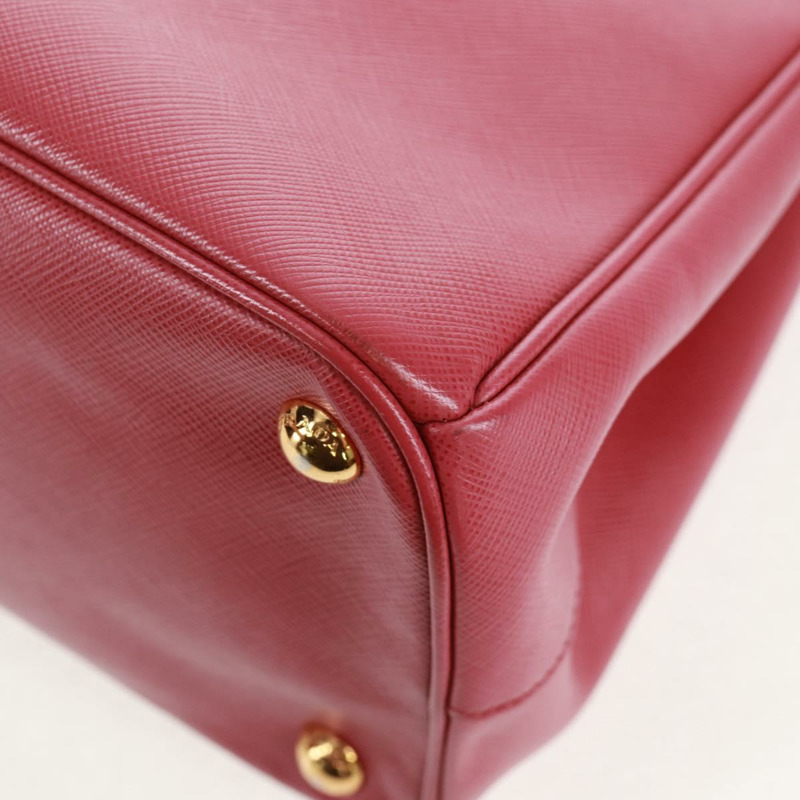 【日本直送】PRADA Galleria 手提包 Safiano 皮革 2way 粉金色配色 Auth 159946-17