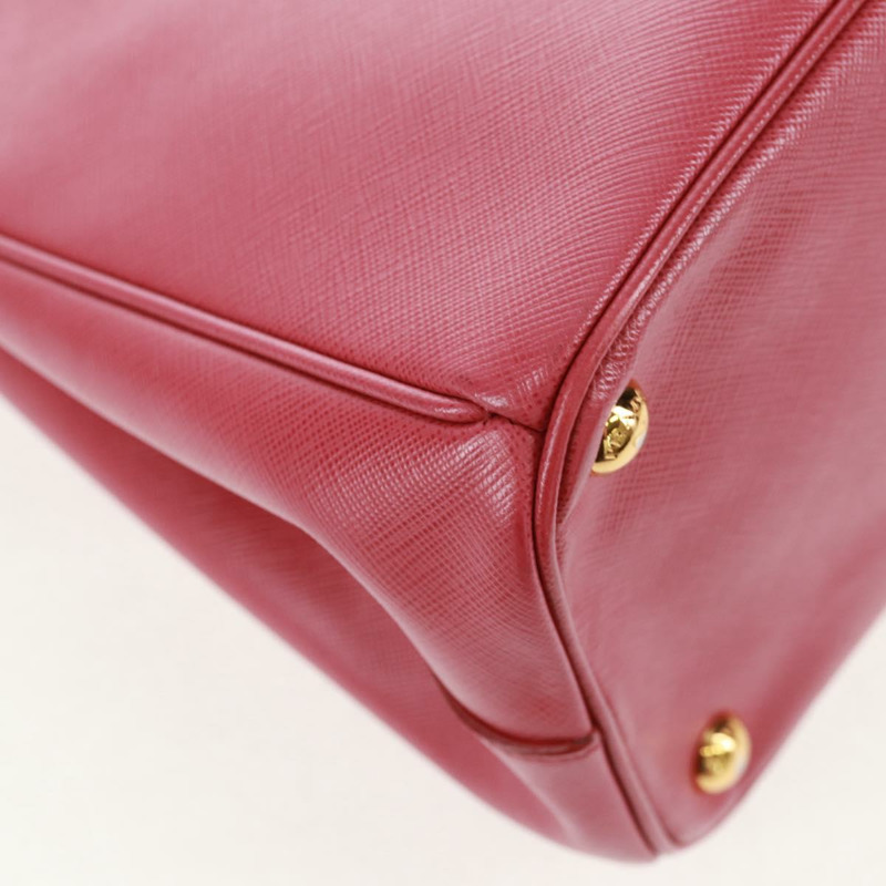 【日本直送】PRADA Galleria 手提包 Safiano 皮革 2way 粉金色配色 Auth 159946-18