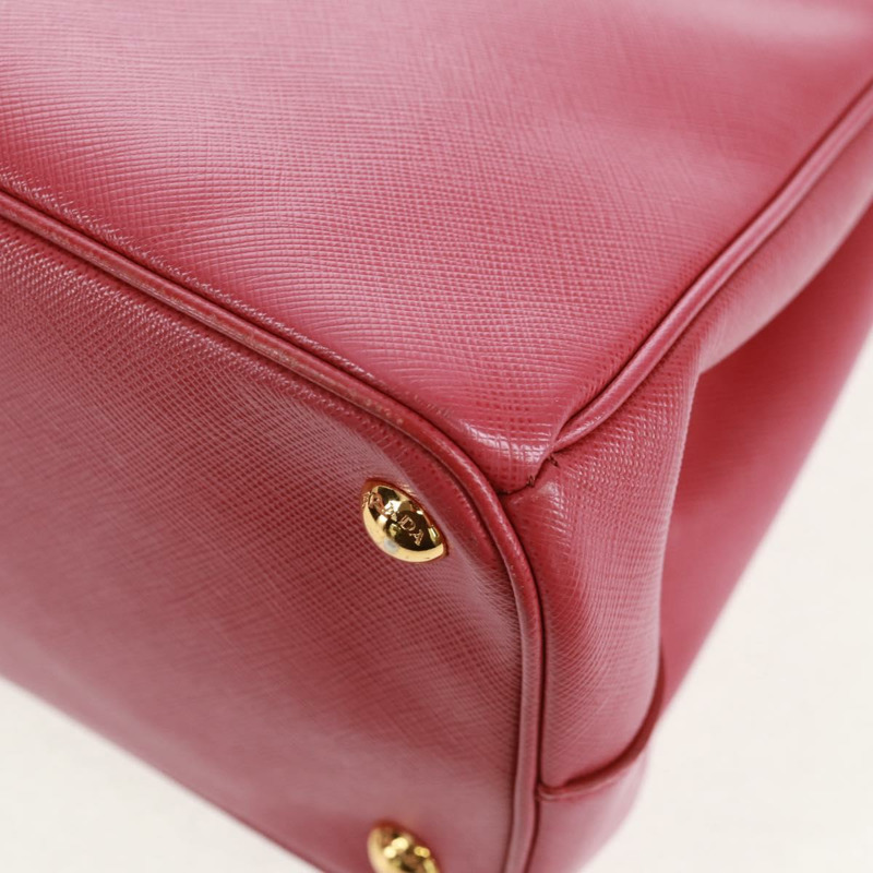 【日本直送】PRADA Galleria 手提包 Safiano 皮革 2way 粉金色配色 Auth 159946-19