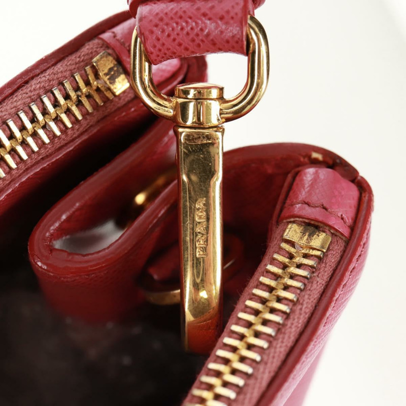 【日本直送】PRADA Galleria 手提包 Safiano 皮革 2way 粉金色配色 Auth 159946-21