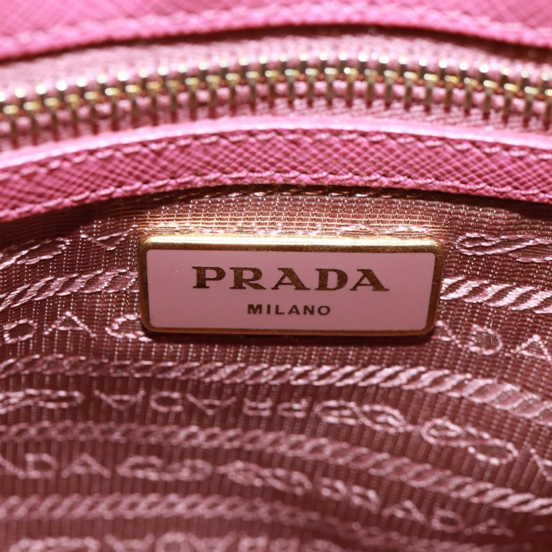 【日本直送】PRADA Galleria 手提包 Safiano 皮革 2way 粉金色配色 Auth 159946-22