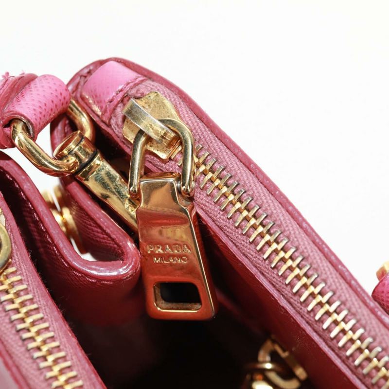 【日本直送】PRADA Galleria 手提包 Safiano 皮革 2way 粉金色配色 Auth 159946-25