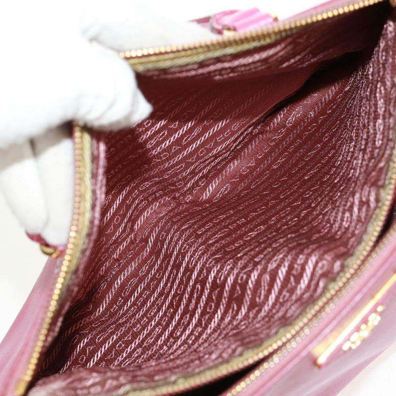 【日本直送】PRADA Galleria 手提包 Safiano 皮革 2way 粉金色配色 Auth 159946-26