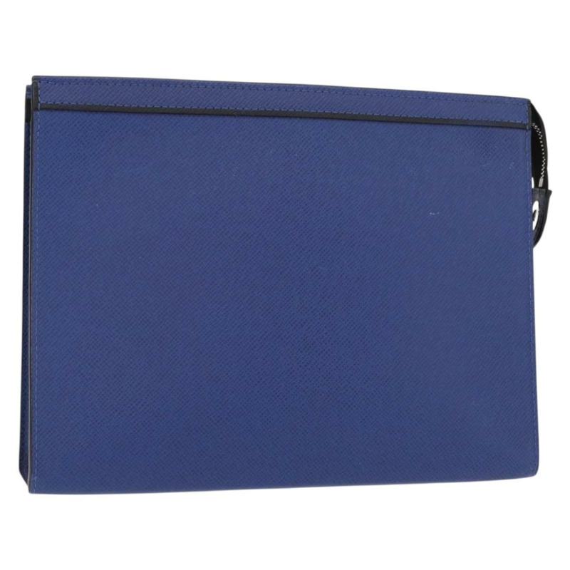 【日本直送】路易威登 Taiga 皮革 Pochette Voyager MM 手袋 藍色 M30399 LV 正品 BA9205-0