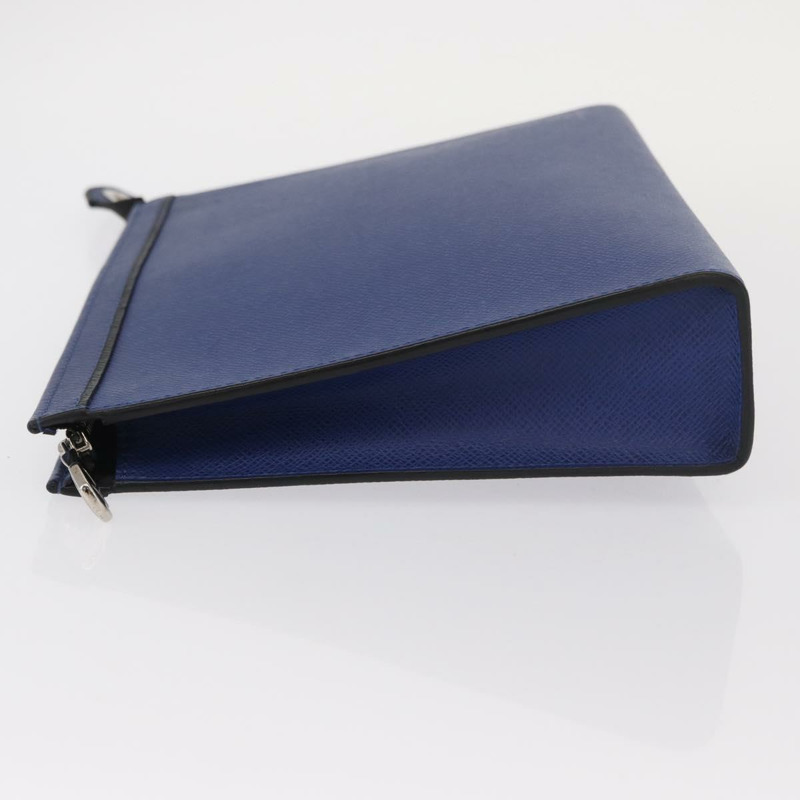 【日本直送】路易威登 Taiga 皮革 Pochette Voyager MM 手袋 藍色 M30399 LV 正品 BA9205-3