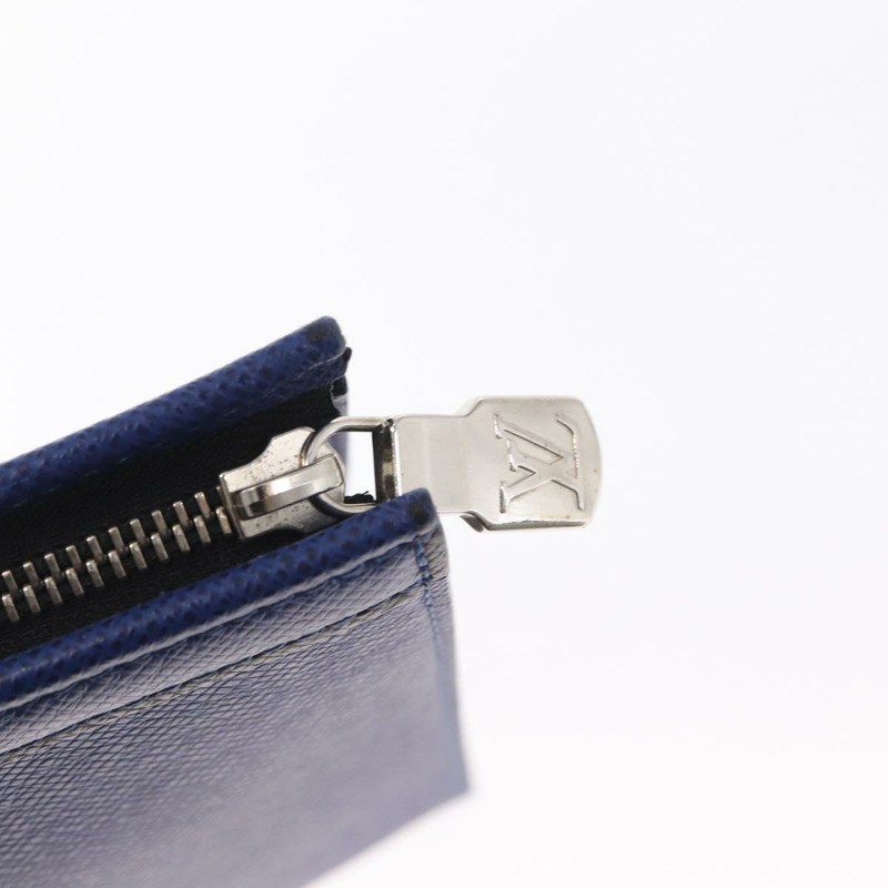 【日本直送】路易威登 Taiga 皮革 Pochette Voyager MM 手袋 藍色 M30399 LV 正品 BA9205-8