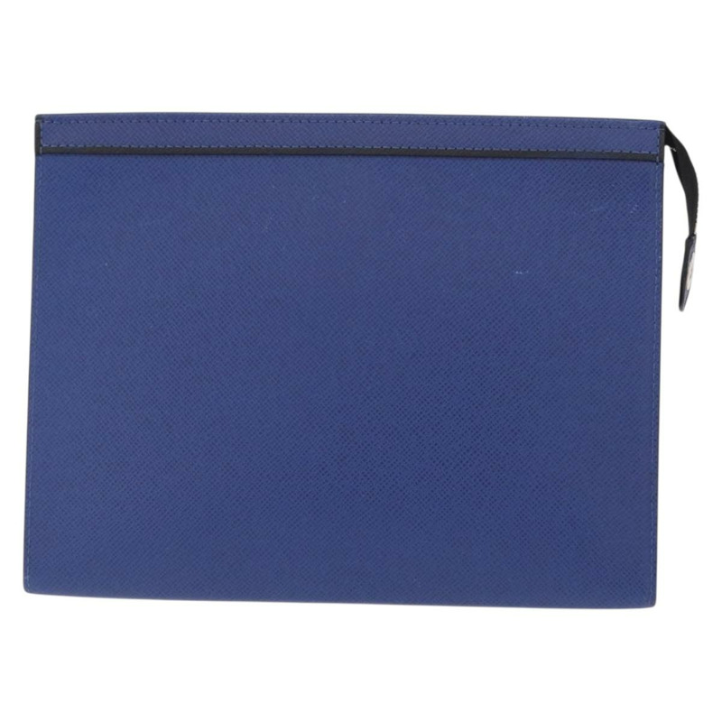 【日本直送】路易威登 Taiga 皮革 Pochette Voyager MM 手袋 藍色 M30399 LV 正品 BA9205-12