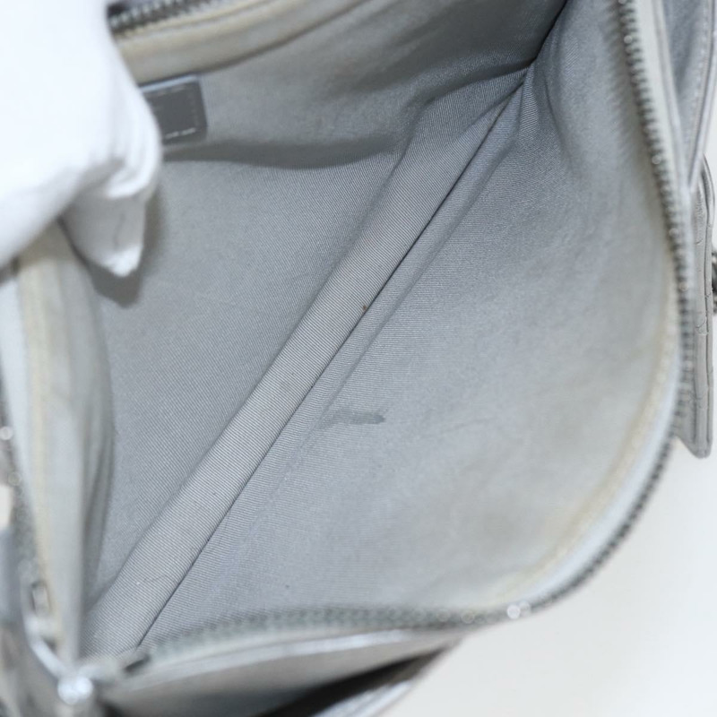 【日本直送】香奈兒 (CHANEL) 絎縫鏈條單肩包，羊皮材質，銀色，CC標誌，正品編號 157631SAM-9