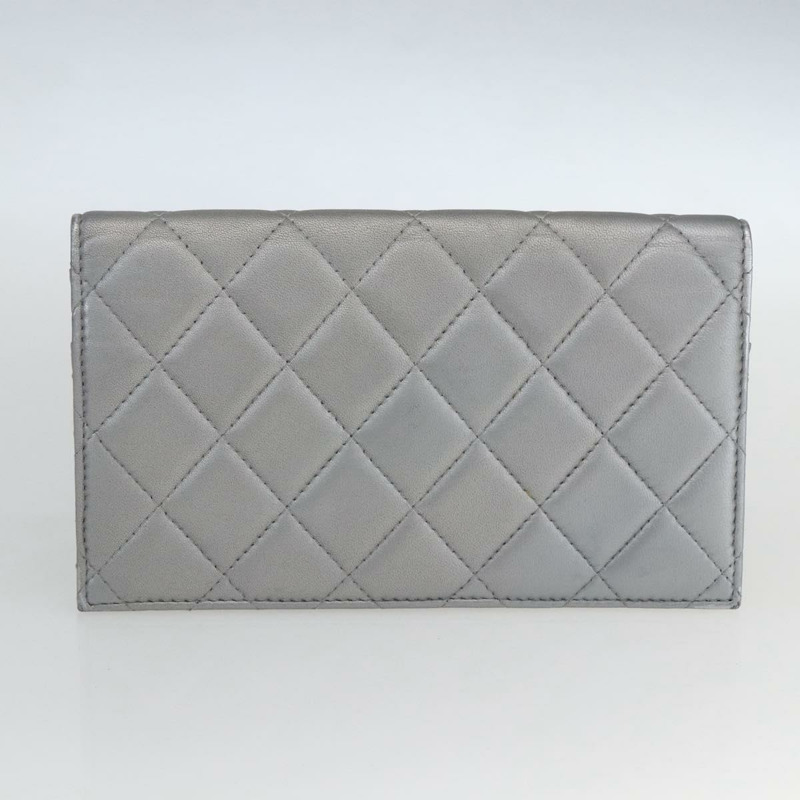 【日本直送】香奈兒 (CHANEL) 絎縫鏈條單肩包，羊皮材質，銀色，CC標誌，正品編號 157631SAM-26