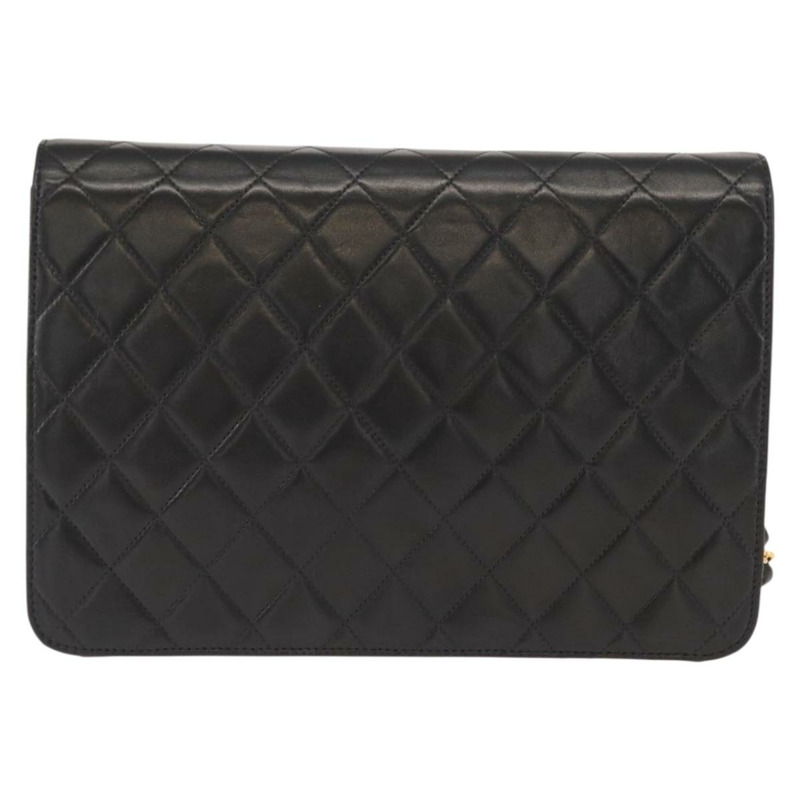 【日本直送】香奈兒 Matelasse 25 鏈條肩背包，羊皮材質，黑色，金色雙C標誌，正品編號 148589SM-1