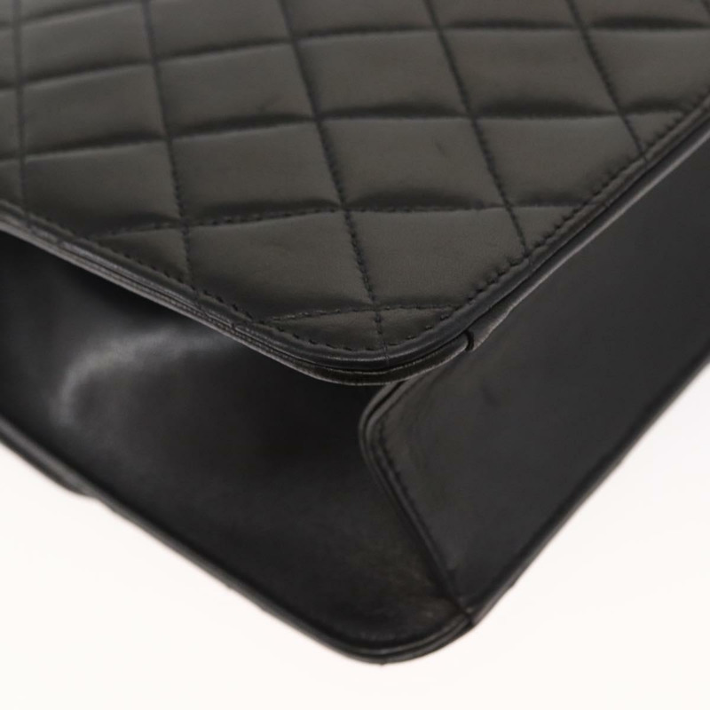 【日本直送】香奈兒 Matelasse 25 鏈條肩背包，羊皮材質，黑色，金色雙C標誌，正品編號 148589SM-16