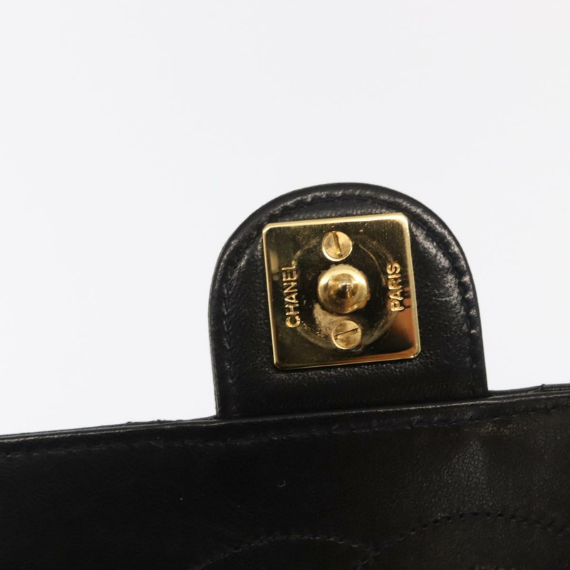 【日本直送】香奈兒 Matelasse 25 鏈條肩背包，羊皮材質，黑色，金色雙C標誌，正品編號 148589SM-20