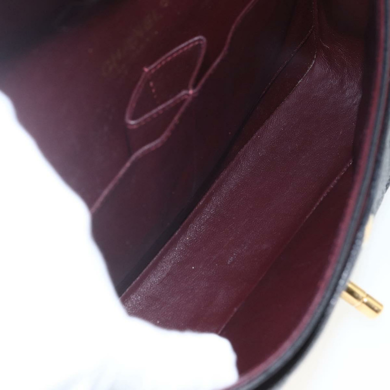 【日本直送】香奈兒 Matelasse 25 鏈條包，魚子醬紋皮革，黑色，金色雙C標誌，正品編號 151822SM-8