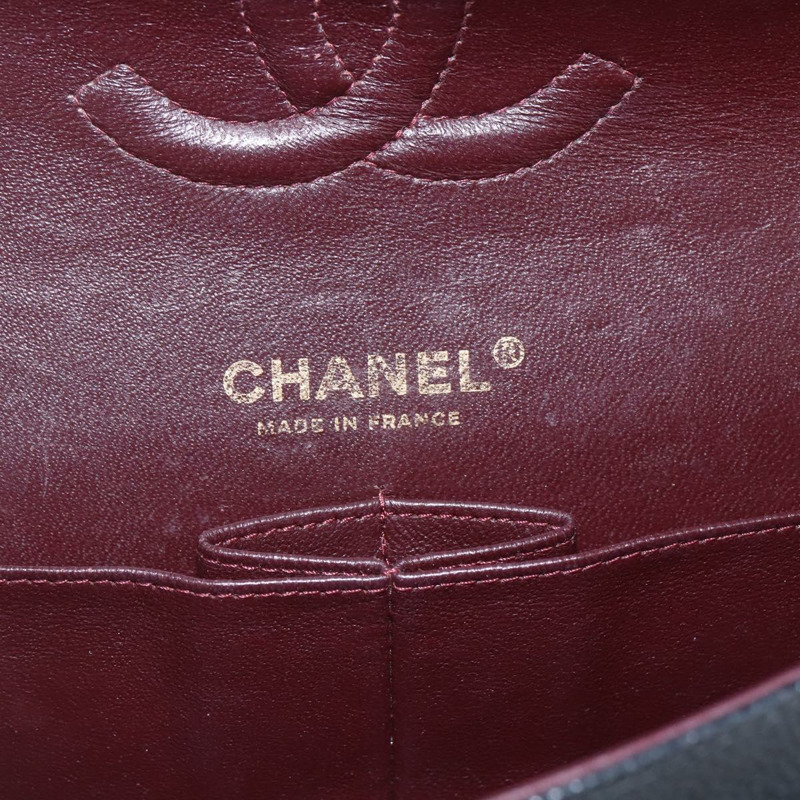 【日本直送】香奈兒 Matelasse 25 鏈條包，魚子醬紋皮革，黑色，金色雙C標誌，正品編號 151822SM-18