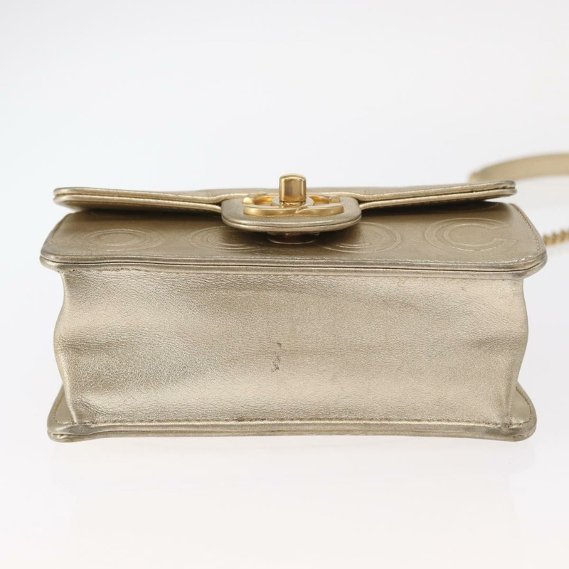 【日本直送】香奈兒 (CHANEL) 鏈條單肩背包，羊皮材質，金色雙C標誌，正品編號 157390SAV-4