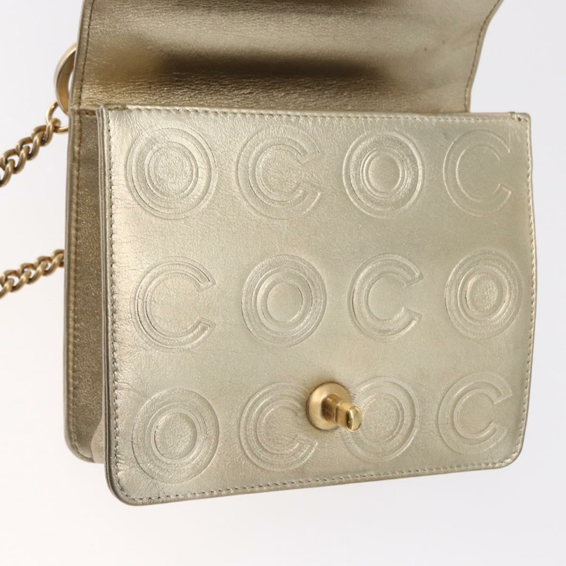 【日本直送】香奈兒 (CHANEL) 鏈條單肩背包，羊皮材質，金色雙C標誌，正品編號 157390SAV-19