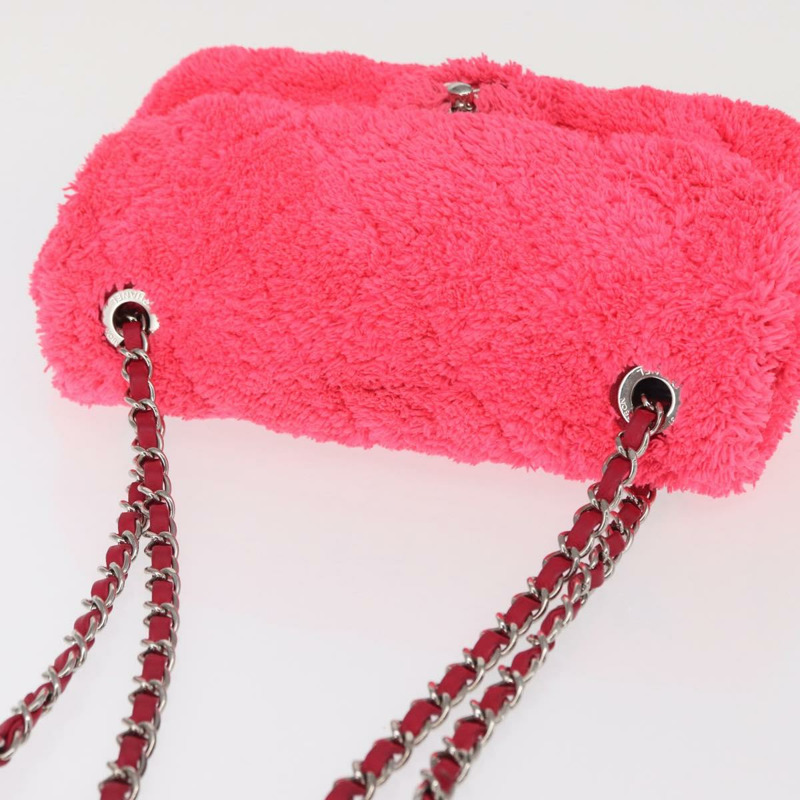 【日本直送】香奈兒 Matelasse 25 鏈條單肩背包，粉紅色/銀色雙C標誌，正品編號 157280SM-5