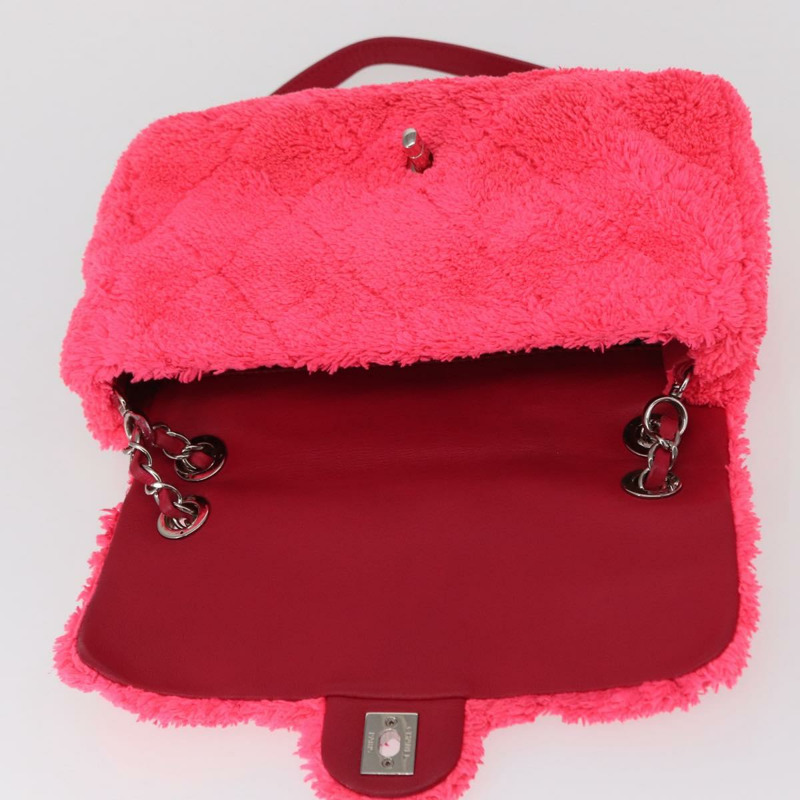 【日本直送】香奈兒 Matelasse 25 鏈條單肩背包，粉紅色/銀色雙C標誌，正品編號 157280SM-7