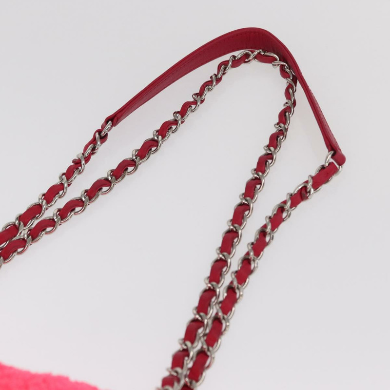 【日本直送】香奈兒 Matelasse 25 鏈條單肩背包，粉紅色/銀色雙C標誌，正品編號 157280SM-13