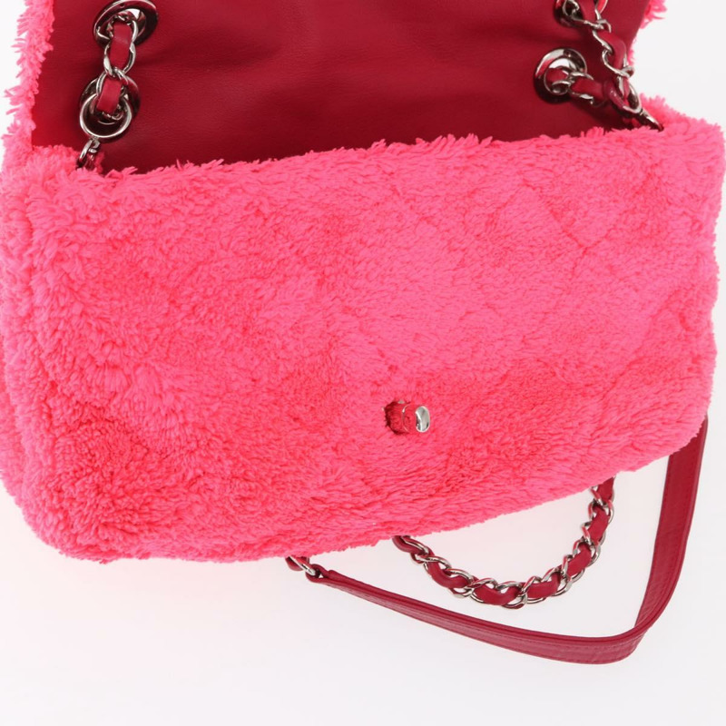 【日本直送】香奈兒 Matelasse 25 鏈條單肩背包，粉紅色/銀色雙C標誌，正品編號 157280SM-20