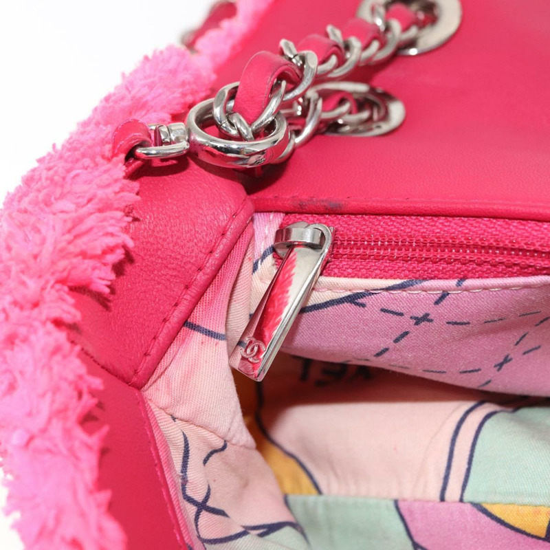 【日本直送】香奈兒 Matelasse 25 鏈條單肩背包，粉紅色/銀色雙C標誌，正品編號 157280SM-25