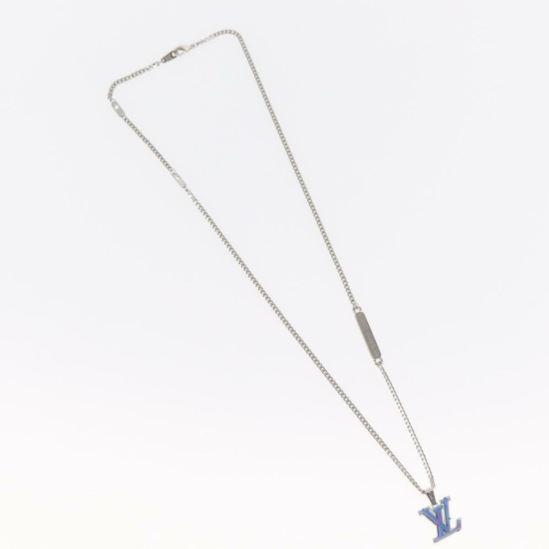 【日本直送】路易威登 Monogram 吊墜項鍊 金屬 藍色 M01507 LV 正品 158660M-1