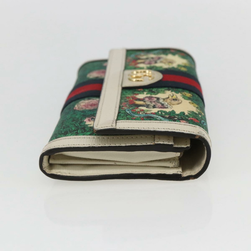 【日本直送】GUCCI GG Marmont Sherry 系列 Yuko Higuchi 錢包 PVC 綠色 523153 正品 158662SAM-3