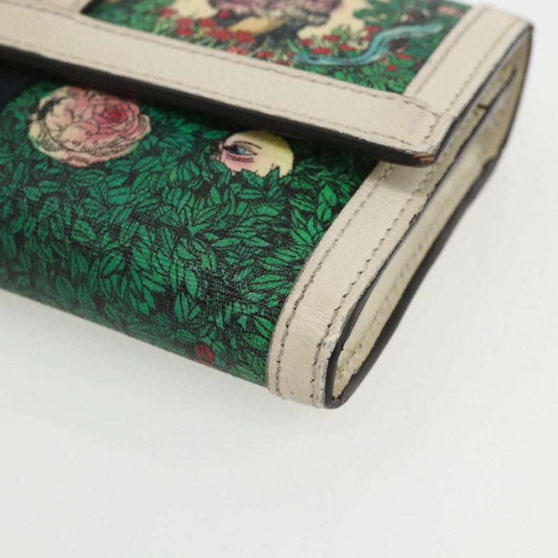 【日本直送】GUCCI GG Marmont Sherry 系列 Yuko Higuchi 錢包 PVC 綠色 523153 正品 158662SAM-6