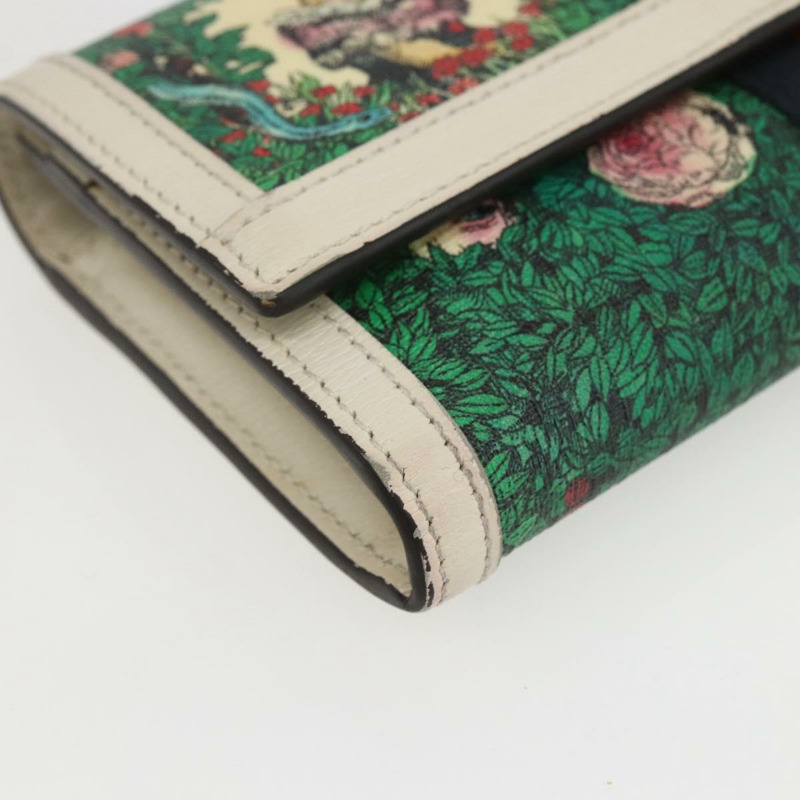 【日本直送】GUCCI GG Marmont Sherry 系列 Yuko Higuchi 錢包 PVC 綠色 523153 正品 158662SAM-13