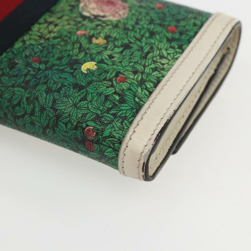 【日本直送】GUCCI GG Marmont Sherry 系列 Yuko Higuchi 錢包 PVC 綠色 523153 正品 158662SAM-14