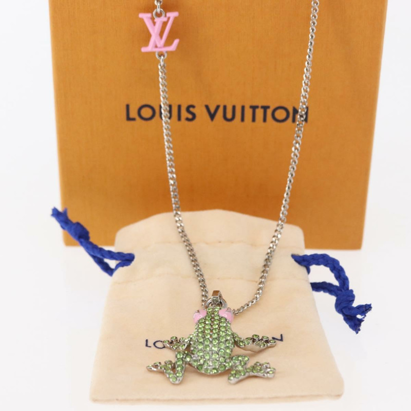 【日本直送】路易威登 (LOUIS VUITTON) Collier LV Crazy Animals 項鍊 金屬 綠色 MP3390 正品 158659M-11
