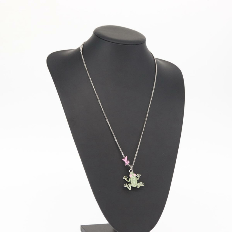 【日本直送】路易威登 (LOUIS VUITTON) Collier LV Crazy Animals 項鍊 金屬 綠色 MP3390 正品 158659M-20