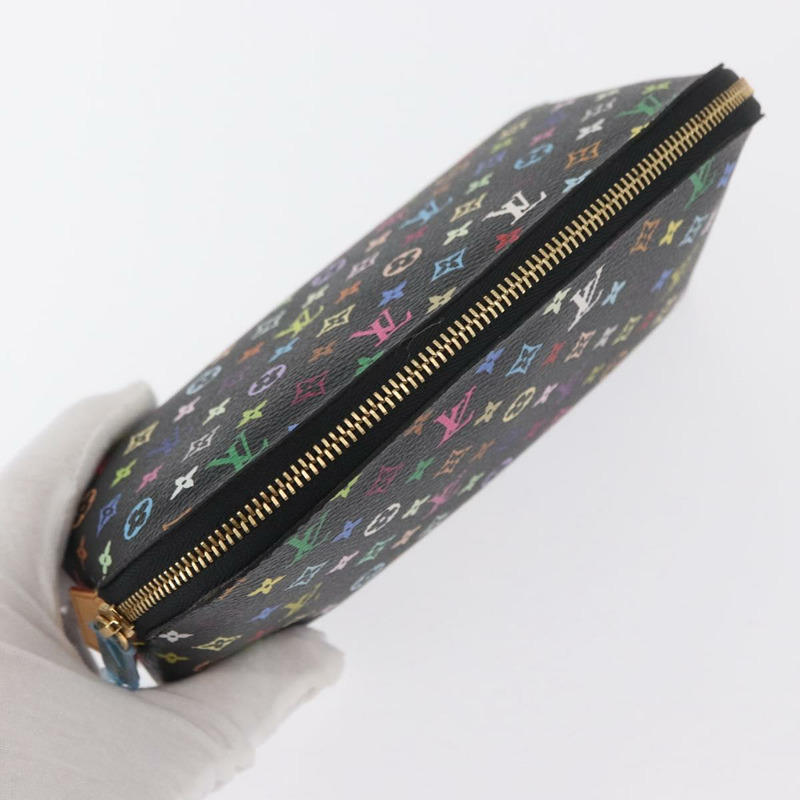 【日本直送】路易威登 Monogram Multicolor Pochette 手拿包 黑色 M47355 LV Auth 157817SM-4