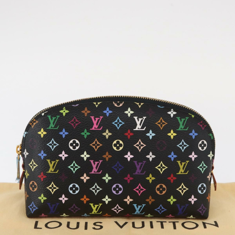 【日本直送】路易威登 Monogram Multicolor Pochette 手拿包 黑色 M47355 LV Auth 157817SM-11