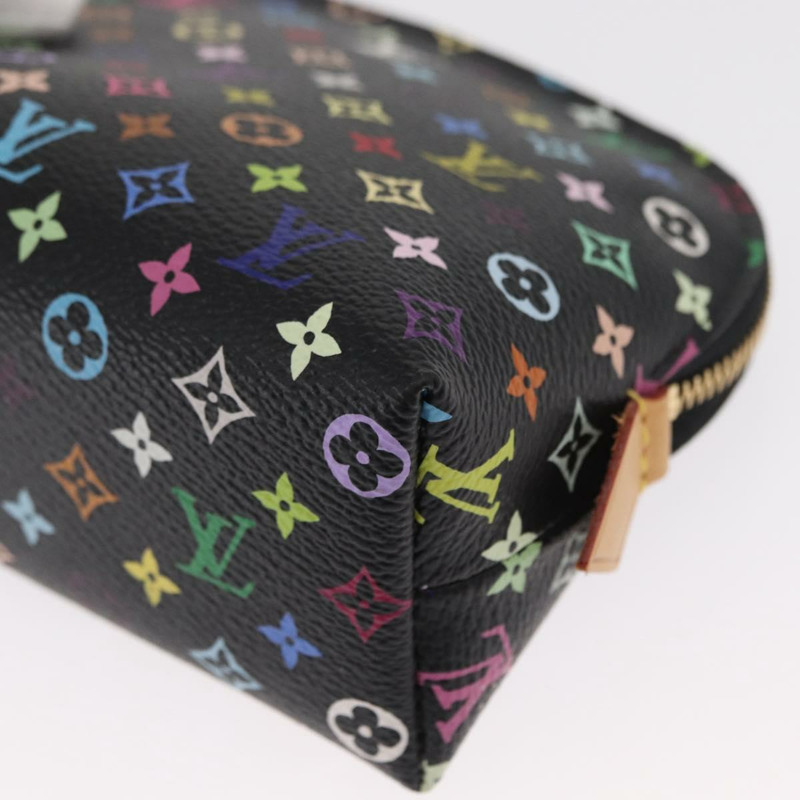 【日本直送】路易威登 Monogram Multicolor Pochette 手拿包 黑色 M47355 LV Auth 157817SM-13