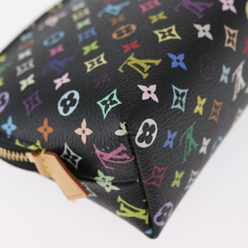【日本直送】路易威登 Monogram Multicolor Pochette 手拿包 黑色 M47355 LV Auth 157817SM-14