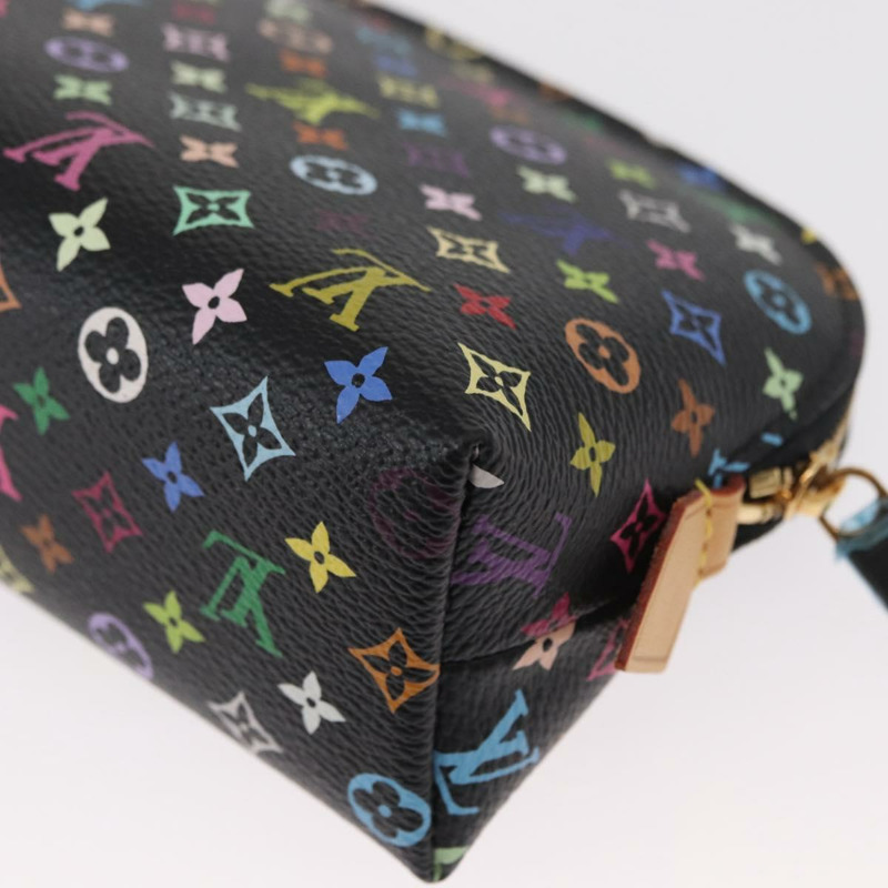 【日本直送】路易威登 Monogram Multicolor Pochette 手拿包 黑色 M47355 LV Auth 157817SM-15