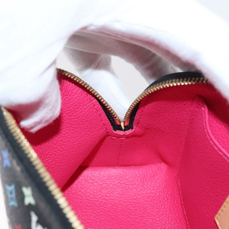 【日本直送】路易威登 Monogram Multicolor Pochette 手拿包 黑色 M47355 LV Auth 157817SM-17