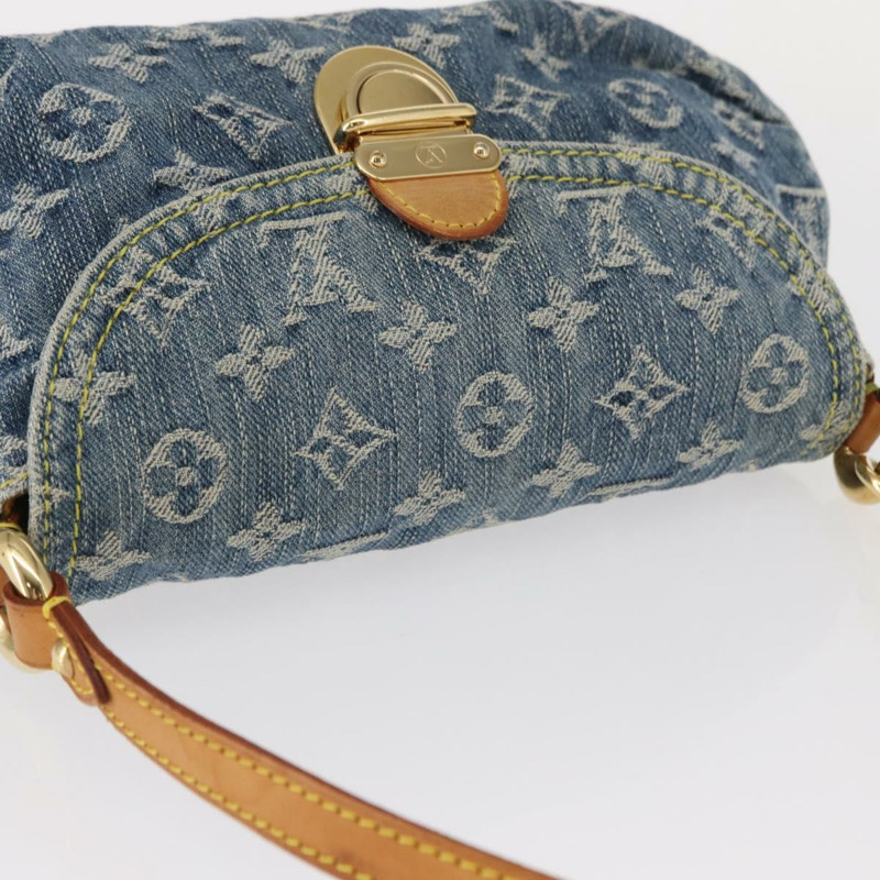 【日本直送】路易威登 Monogram Denim Mini Preity 手提包 藍色 M95050 LV 正品 158647SAV-5