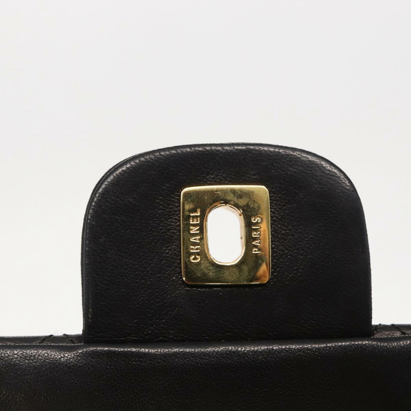 【日本直送】香奈兒 Matelasse 23 鏈條肩背包，羊皮材質，黑色，金色雙C標誌，正品編號 158930SAV-21