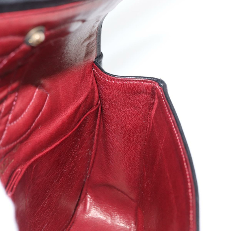 【日本直送】香奈兒 Matelasse 23 鏈條肩背包，羊皮材質，黑色，金色雙C標誌，正品編號 158930SAV-25