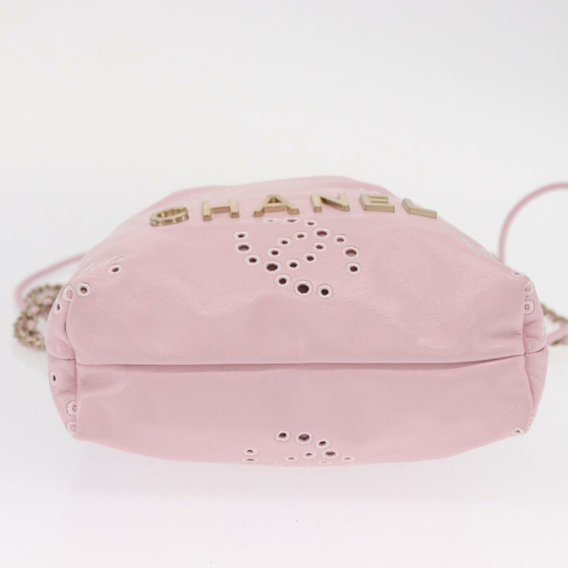 【日本直送】香奈兒 (CHANEL) 鏈條 Chanel 22 迷你肩包 小牛皮 2way 粉紅色 CC Auth 158931SM-4