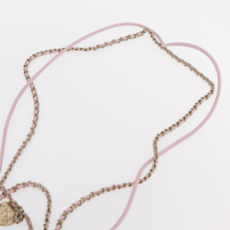 【日本直送】香奈兒 (CHANEL) 鏈條 Chanel 22 迷你肩包 小牛皮 2way 粉紅色 CC Auth 158931SM-13