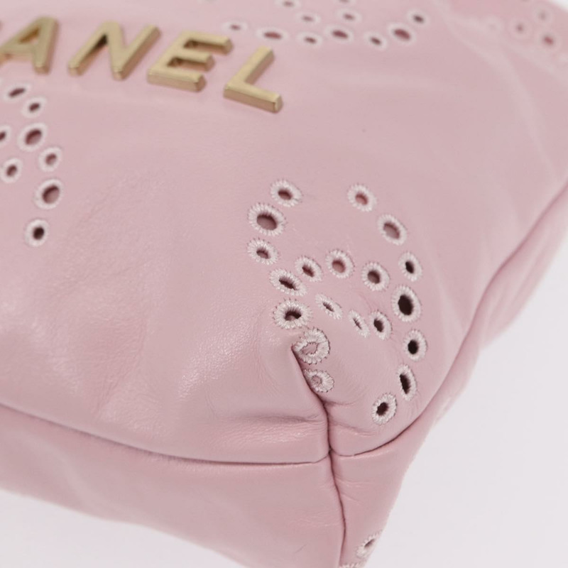 【日本直送】香奈兒 (CHANEL) 鏈條 Chanel 22 迷你肩包 小牛皮 2way 粉紅色 CC Auth 158931SM-15