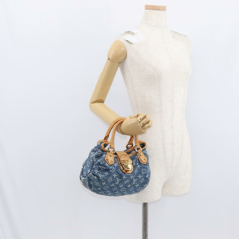 【日本直送】路易威登 Monogram Denim Preity 手提包 藍色 M95020 LV 正品 157975SAV-21