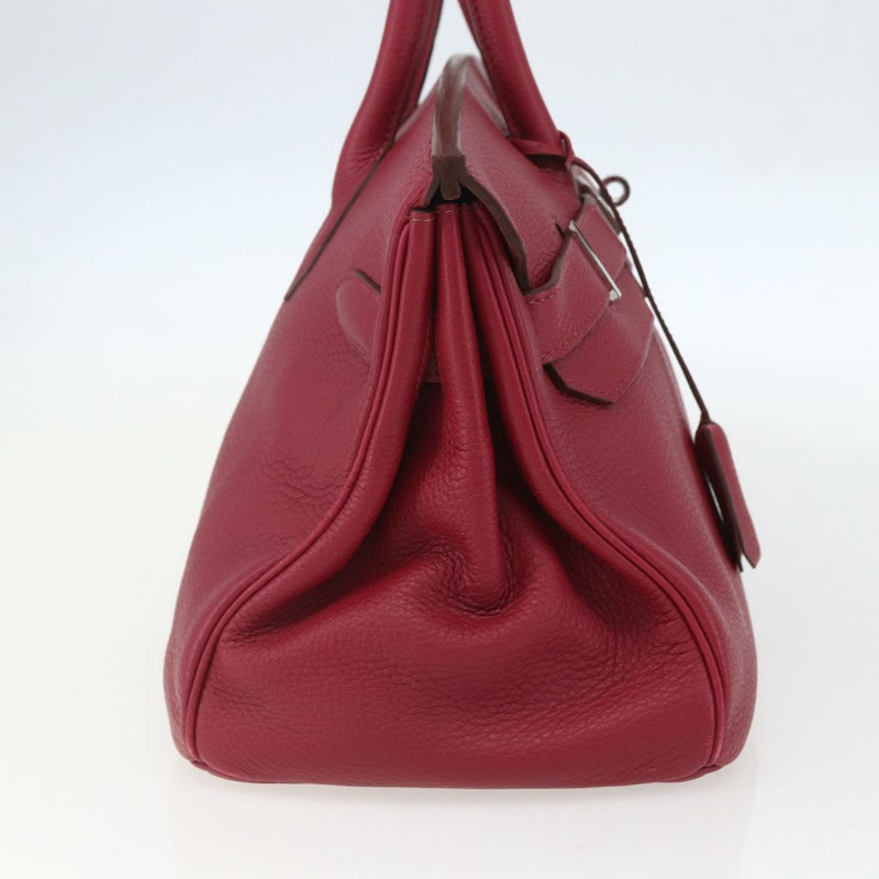 【日本直送】愛馬仕 Birkin 45 肩背包，波爾多紅銀色皮革，正品，貨號 151820SM-2