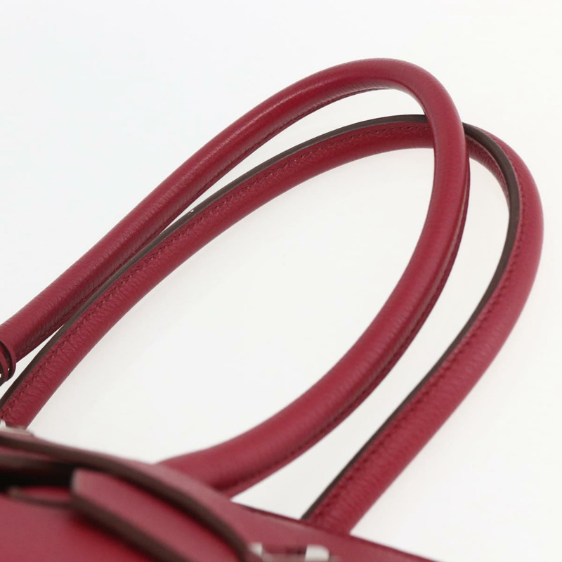 【日本直送】愛馬仕 Birkin 45 肩背包，波爾多紅銀色皮革，正品，貨號 151820SM-13