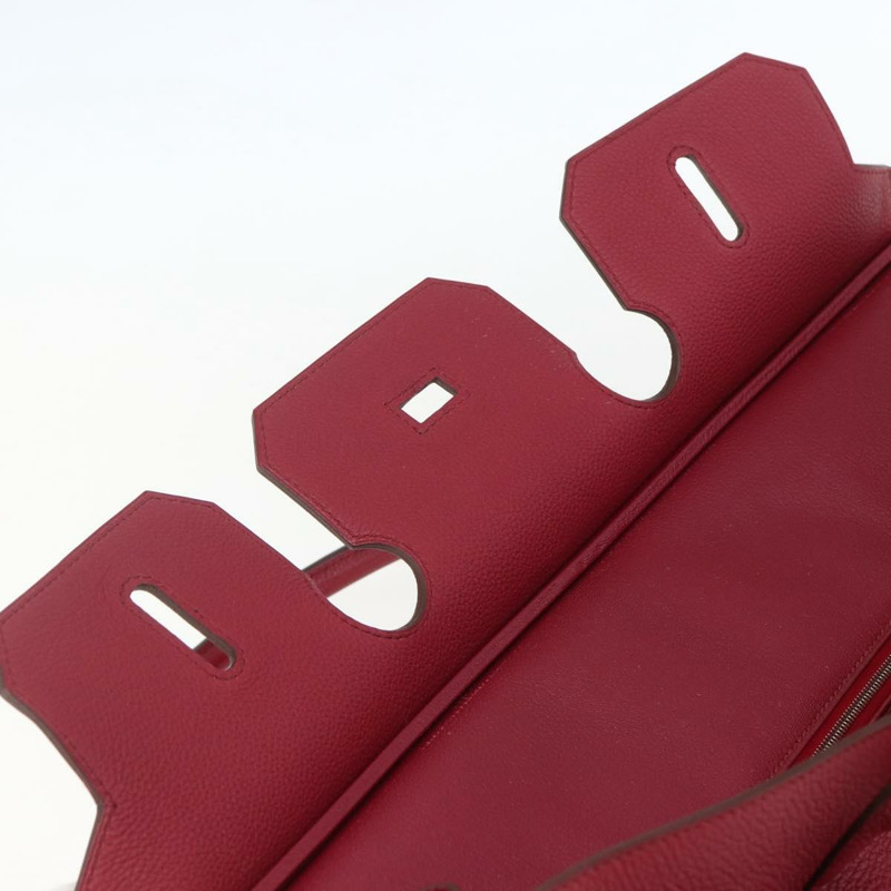 【日本直送】愛馬仕 Birkin 45 肩背包，波爾多紅銀色皮革，正品，貨號 151820SM-24