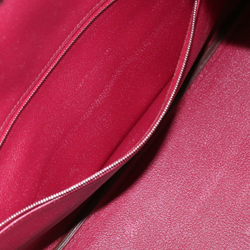 【日本直送】愛馬仕 Birkin 45 肩背包，波爾多紅銀色皮革，正品，貨號 151820SM-29